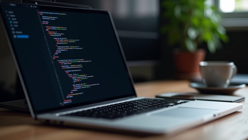 Code editor met CSS custom properties getoond in donker thema op desktop monitor