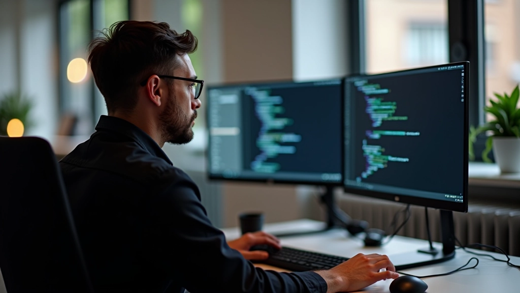 Code editor scherm met CSS custom properties variabelen definitions en media query voor donker thema