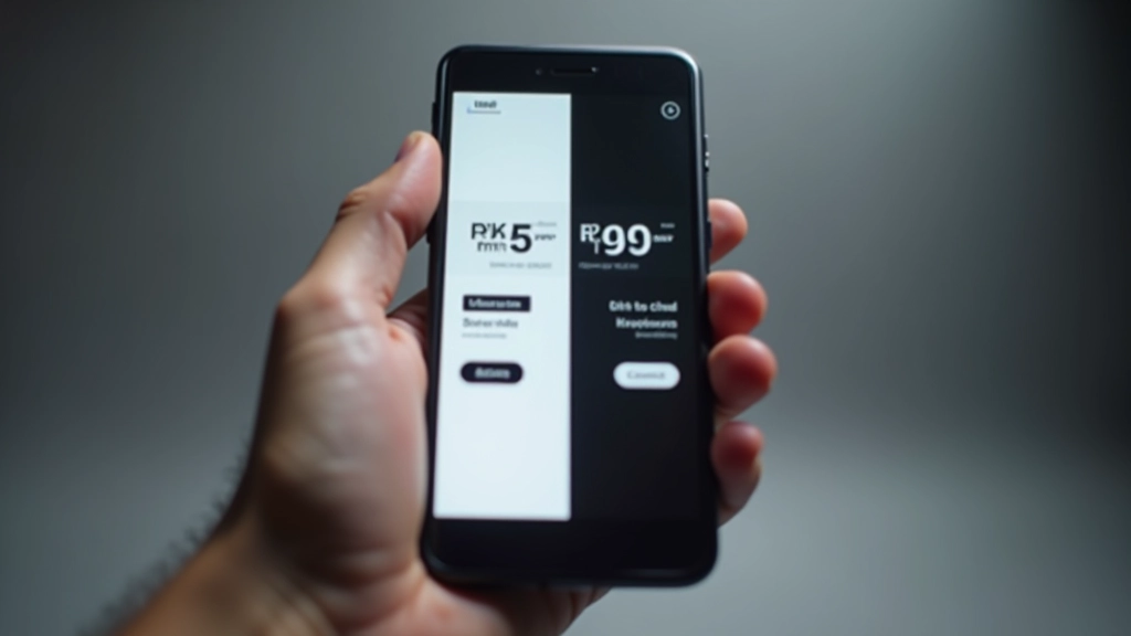 Fintech applicatie scherm in split view toon licht en donker thema's met consistent blauwe merkidentiteit